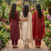 Pack Of 3 Kurta Sets with dupatta Trendy Ethnic Wear